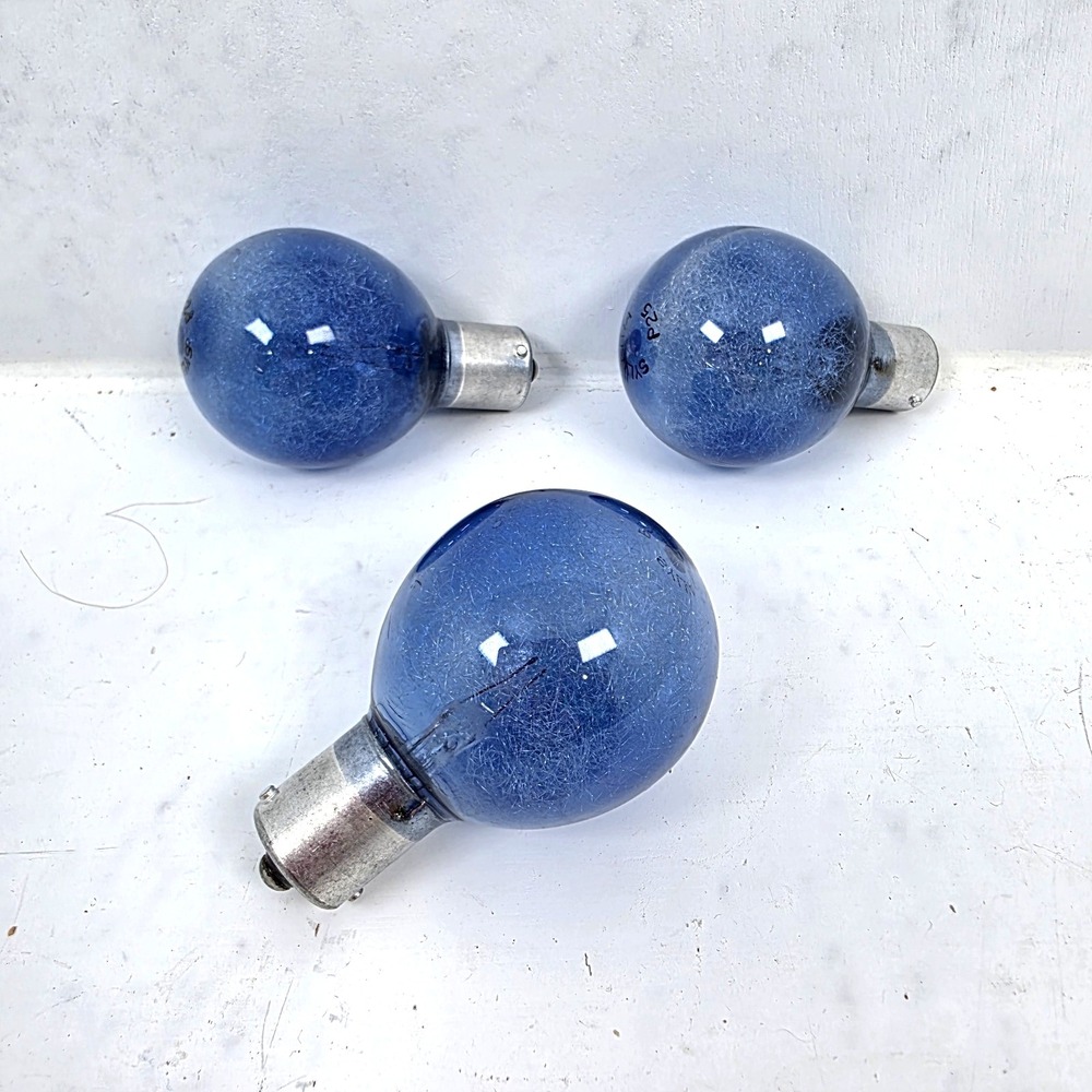 Vintage Sylvania Blue Dot P25 Flashbulb Set‎ of 3 Incandescent Camera Flash NOS